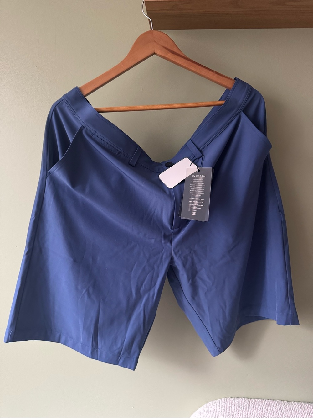 Mizzen+Main Men's-Style Blue Performance Bermuda Shorts